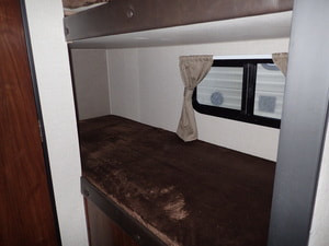 Bunkhouse view inside 2018 Palomino Bunkhouse camper for rent by Mason trailer rentals